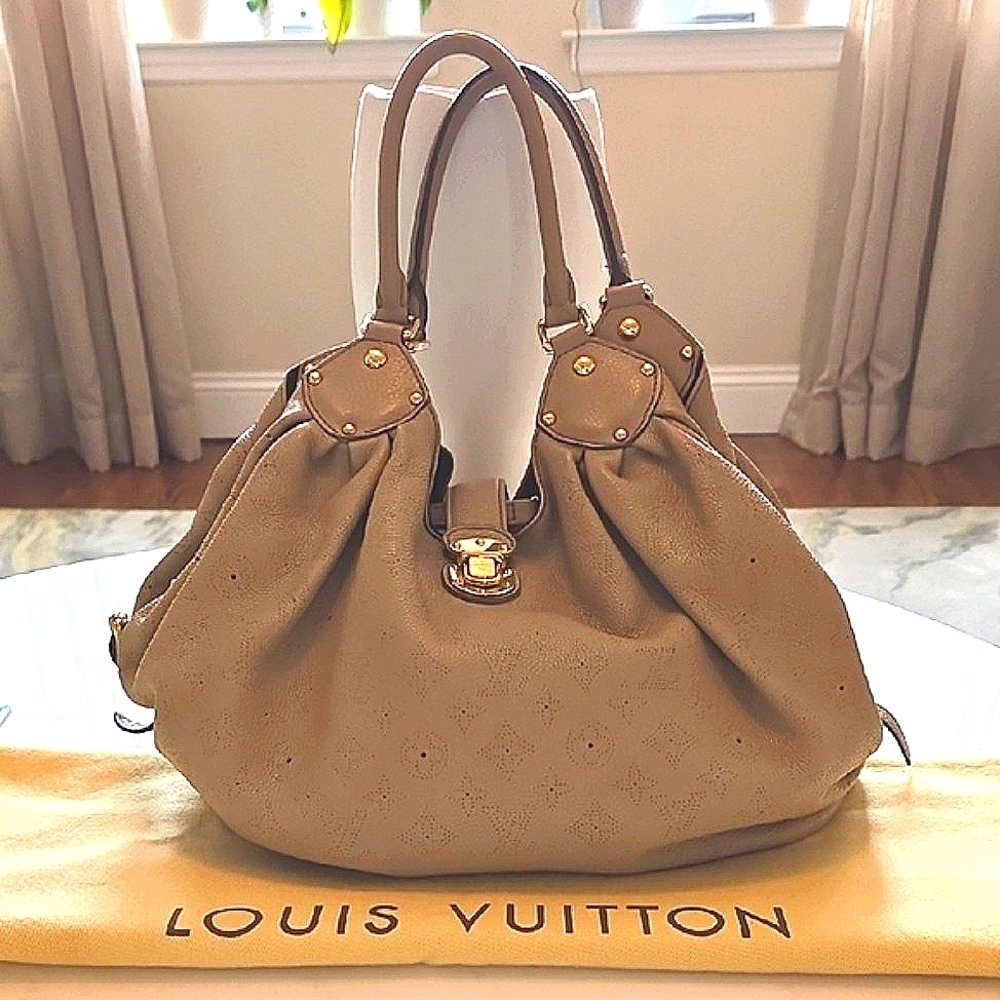 Louis Vuitton Beige Mahina Large Shoulder Bag